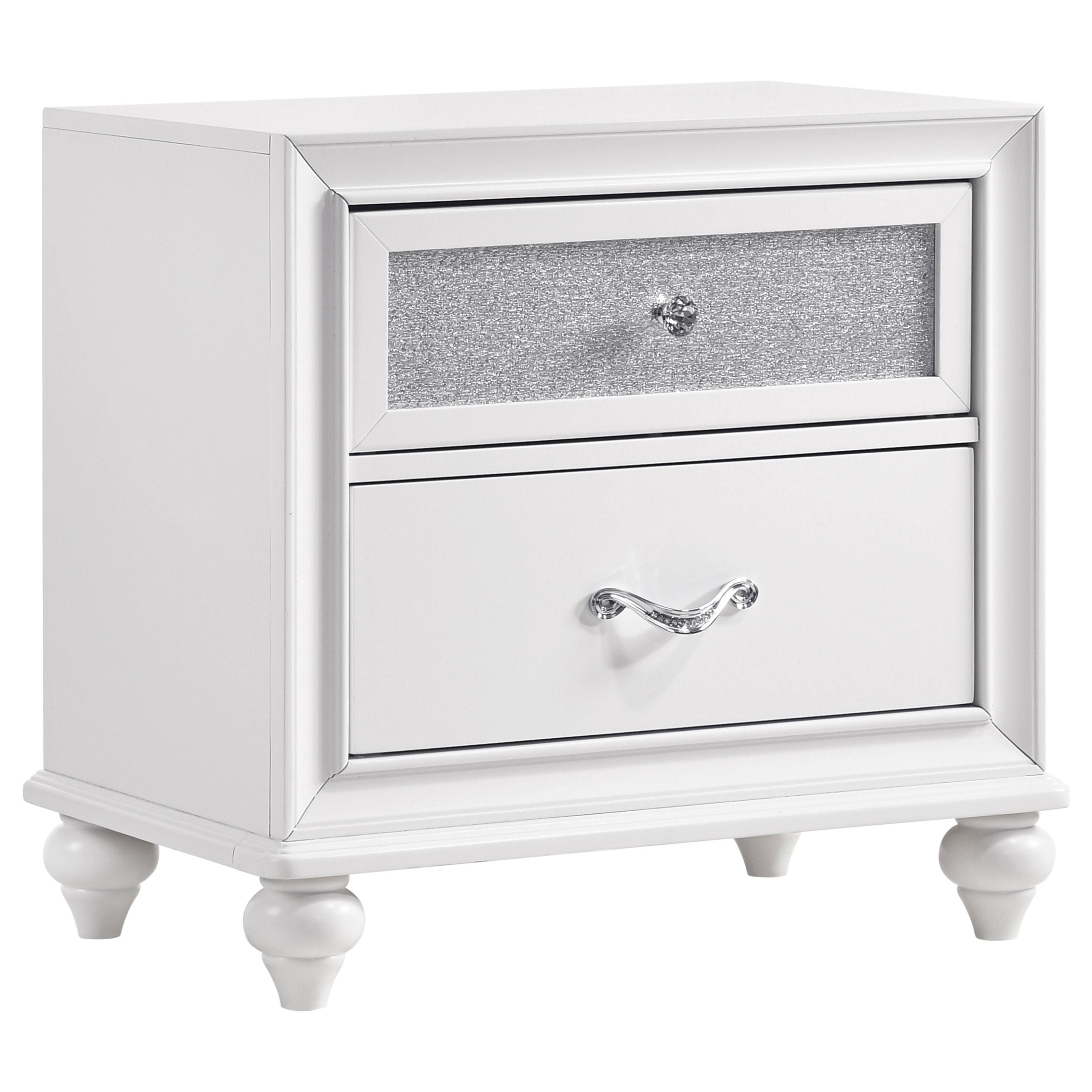 Best Furniture Outlet - Coaster - Barzini 2-drawer Nightstand White - 205892