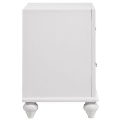Barzini 2-drawer Nightstand White