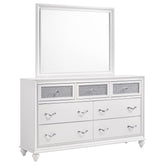 Best Furniture Outlet - Coaster - Barzini 7-drawer Dresser with Mirror White - 205893M