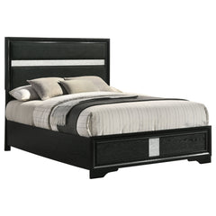 Miranda 54-inch Upholstered Full Panel Bed Black