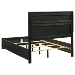 Miranda 54-inch Upholstered Full Panel Bed Black