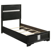 Best Furniture Outlet - Coaster - Miranda 54-inch Upholstered Twin Panel Bed Black - 206360T