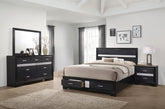 Best Furniture Outlet - Coaster - Miranda 4-piece Eastern King Bedroom Set Black - 206361KE-S4