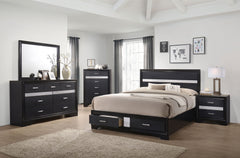 Best Furniture Outlet - Coaster - Miranda 5-piece Eastern King Bedroom Set Black - 206361KE-S5