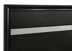 Miranda 51-inch Wood Eastern King Storage Panel Bed Black