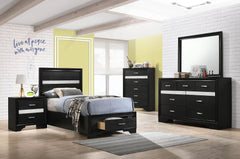 Best Furniture Outlet - Coaster - Miranda 5-piece Twin Bedroom Set Black - 206361T-S5