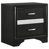 Best Furniture Outlet - Coaster - Miranda 2-drawer Nightstand Black - 206362