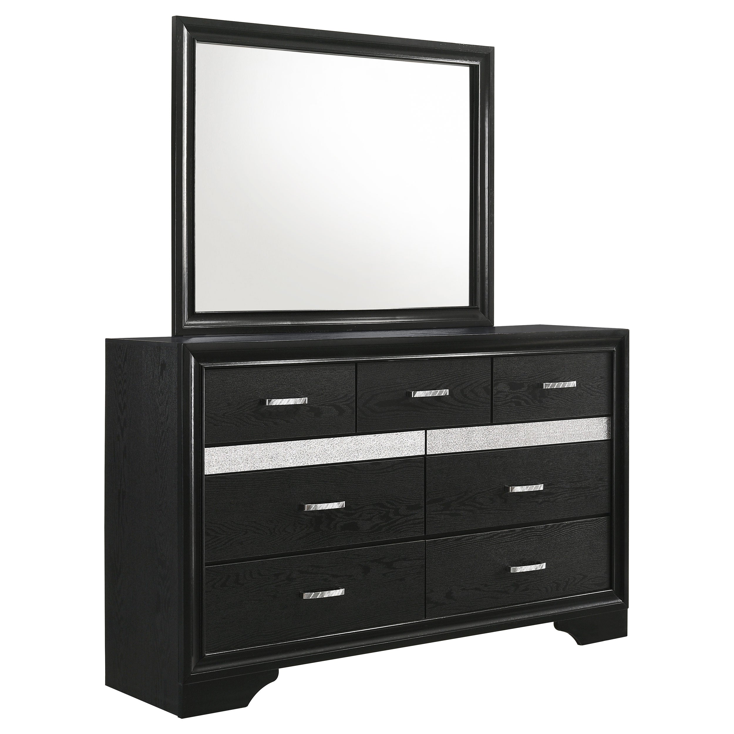 Best Furniture Outlet - Coaster - Miranda 7-drawer Dresser with Mirror Black - 206363M
