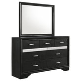 Best Furniture Outlet - Coaster - Miranda 7-drawer Dresser with Mirror Black - 206363M