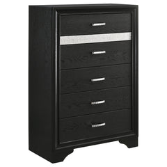 Best Furniture Outlet - Coaster - Miranda 5-drawer Bedroom Chest Black - 206365