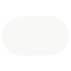 Retro Oval 60-inch Wood Top Dining Table White and Chrome