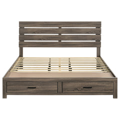 Brantford Wood Eastern King Storage Panel Bed Barrel Oak