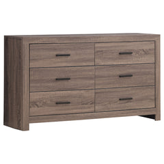 Best Furniture Outlet - Coaster - Brantford 6-drawer Dresser Barrel Oak - 207043