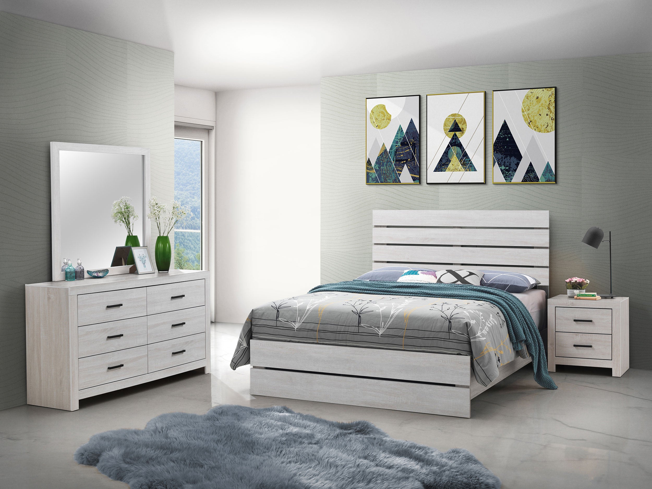 Best Furniture Outlet - Coaster - Brantford 4-piece Queen Bedroom Set Coastal White - 207051Q-S4