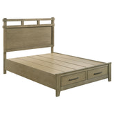 Best Furniture Outlet - Coaster - Hazlewood 59-inch Queen Panel Storage Bed Vineyard Oak - 207530Q