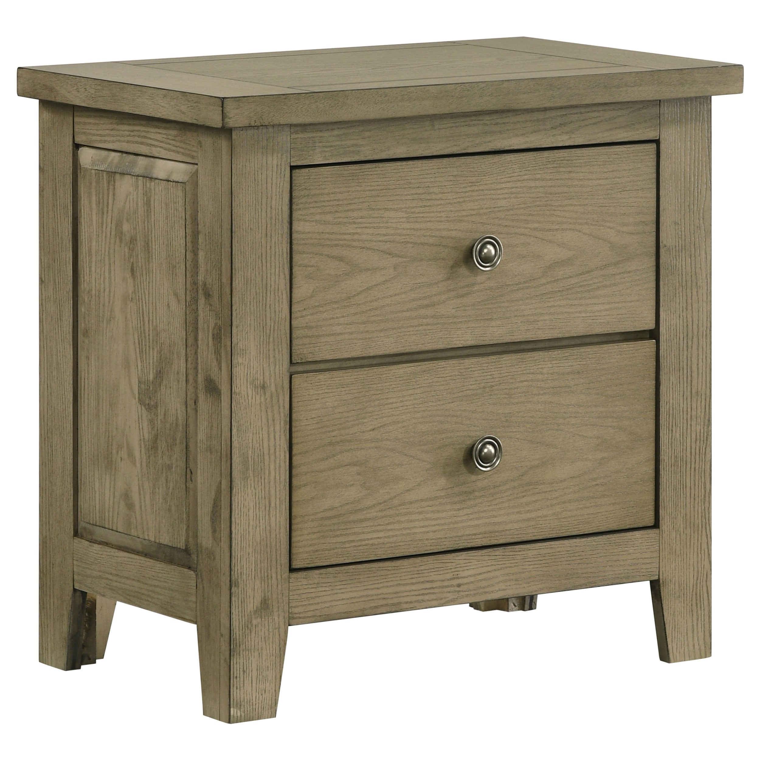 Best Furniture Outlet - Coaster - Hazlewood 2-drawer Nightstand Bedside Table Vineyard Oak - 207532