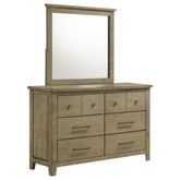 Best Furniture Outlet - Coaster - Hazlewood 6-drawer Bedroom Dresser with Mirror Vineyard Oak - 207533M