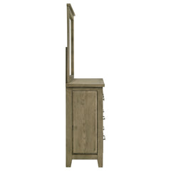 Hazlewood 6-drawer Bedroom Dresser with Mirror Vineyard Oak