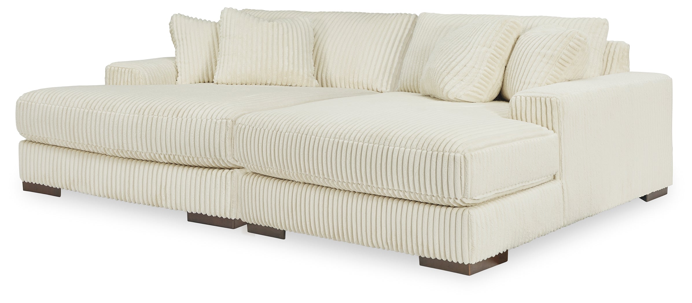 Best Furniture Outlet - Ashley Furniture - Lindyn Sectional - RAF Super Chaise / Ivory - 21104S16