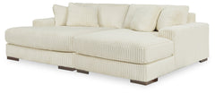 Best Furniture Outlet - Ashley Furniture - Lindyn Sectional - RAF Super Chaise / Ivory - 21104S16