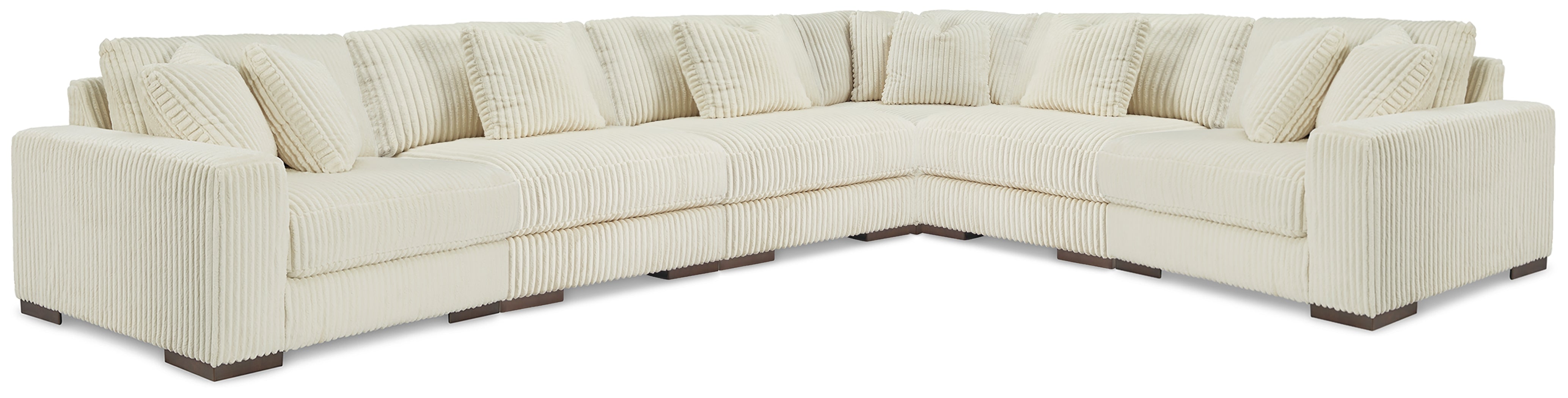 Best Furniture Outlet - Ashley Furniture - Lindyn Sectional - RAF 6-Piece Sectional / Ivory - 21104S20