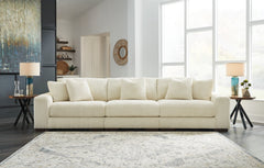 Best Furniture Outlet - Ashley Furniture - Lindyn Sectional - RAF 3-Piece Sectional Sofa / Ivory - 21104S14