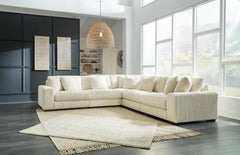 Best Furniture Outlet - Ashley Furniture - Lindyn Sectional - RAF 5-Piece Sectional / Ivory - 21104S5