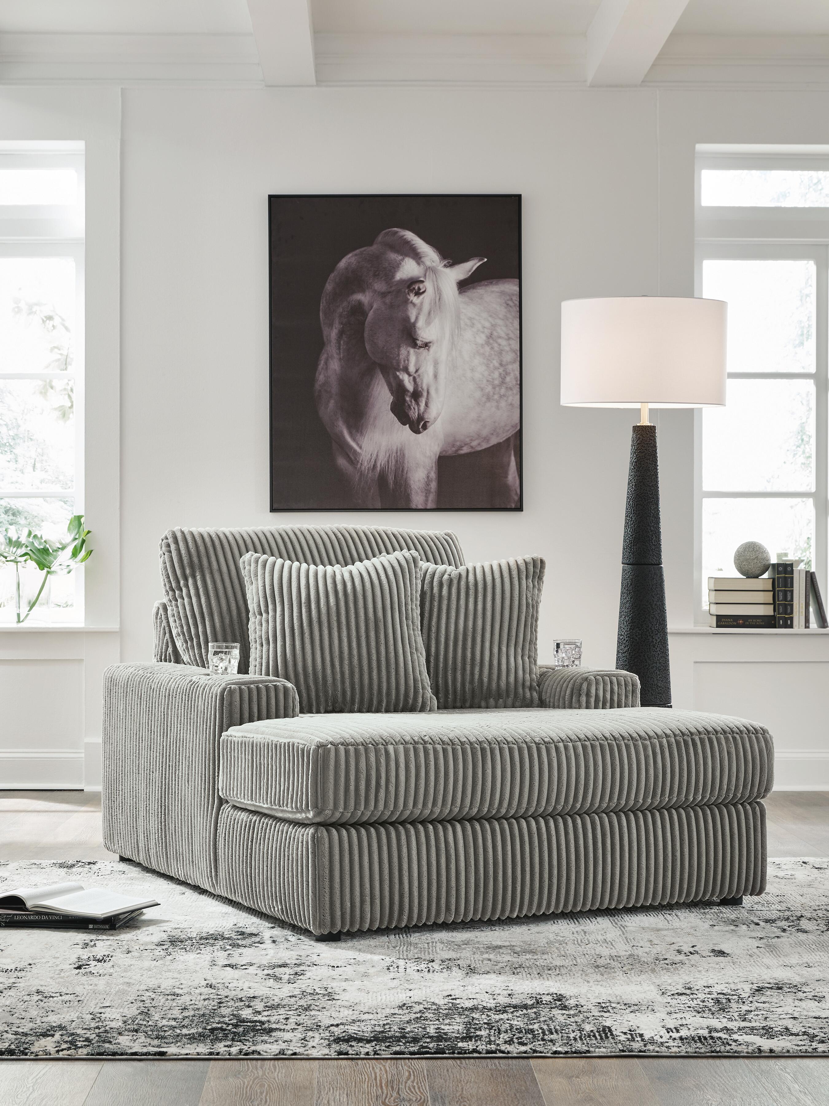 Best Furniture Outlet - Ashley Furniture - Lindyn Living Room - Chaise / Fog - 2110515