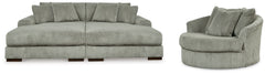 Best Furniture Outlet - Ashley Furniture - Lindyn Super Chaise with Oversized Swivel Chair - Super Chaise with Oversized Swivel Chair - 21105U5