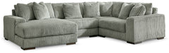 Best Furniture Outlet - Ashley Furniture - Lindyn Sectional - RAF 4-Piece Sectional with Chaise / Fog - 21105S17