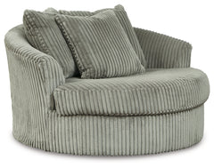 Lindyn Super Chaise with Oversized Swivel Chair