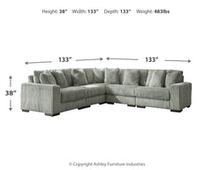 Lindyn 5-Piece Sectional and Ottoman