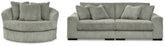 Best Furniture Outlet - Ashley Furniture - Lindyn 2-Piece Sectional Sofa and Oversized Swivel Accent Chair - 2-Piece Sectional Sofa and Oversized Swivel Accent Chair - 21105U3