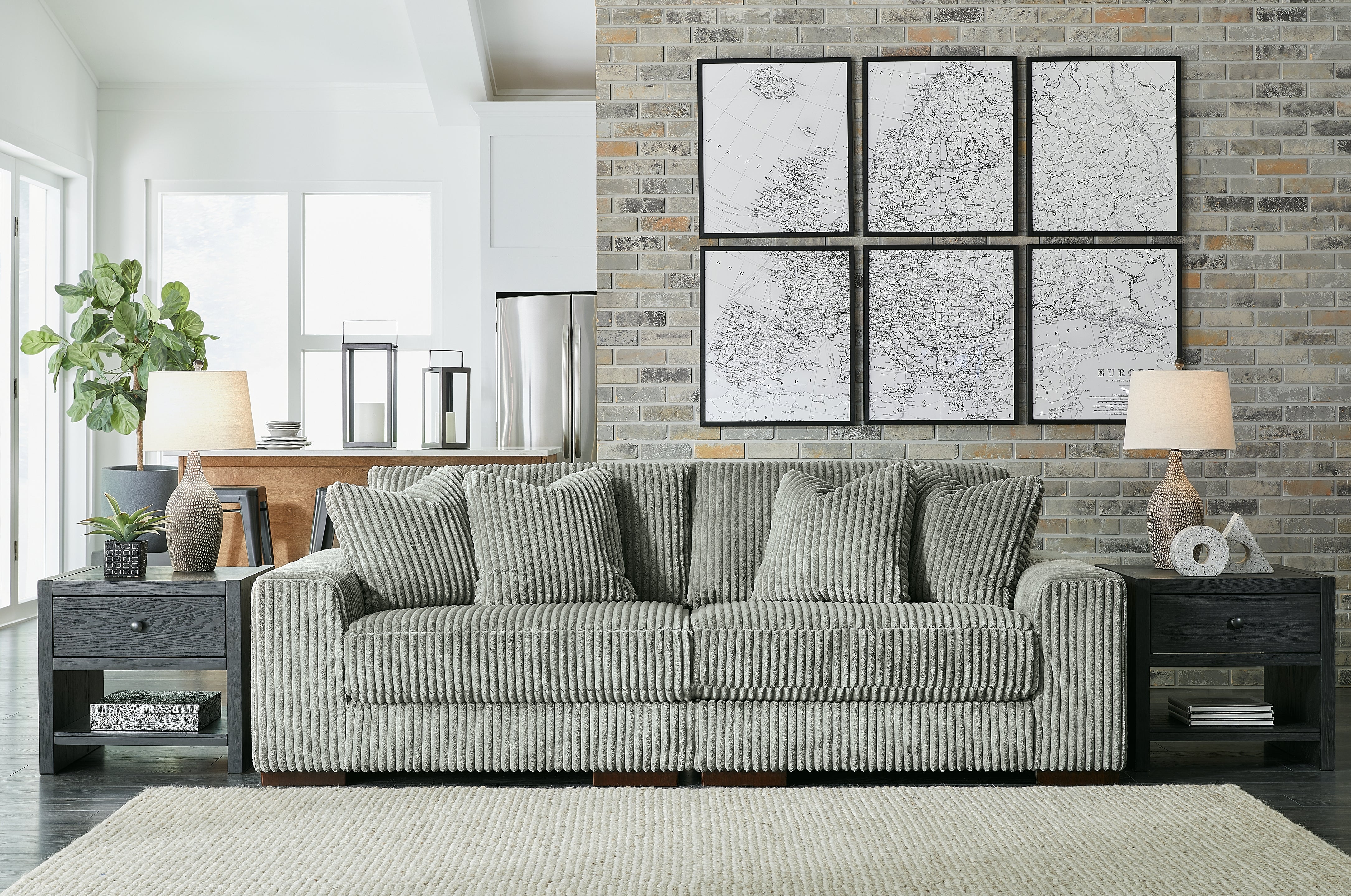 Best Furniture Outlet - Ashley Furniture - Lindyn Sectional - RAF 2-Piece Sectional Sofa / Fog - 21105S1