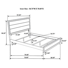 Watson Four-piece Full Bedroom Set Grey Oak