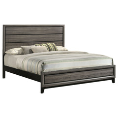 Watson Wood Eastern King Panel Bed Grey Oak
