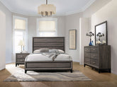 Best Furniture Outlet - Coaster - Watson 4-piece California King Bedroom Set Grey Oak - 212421KW-S4