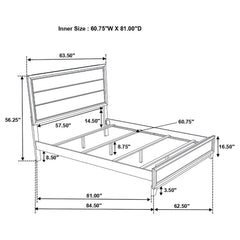 Watson Wood Queen Panel Bed Grey Oak
