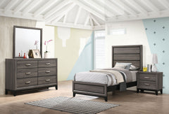 Best Furniture Outlet - Coaster - Watson Four-piece Twin Bedroom Set Grey Oak - 212421T-S4