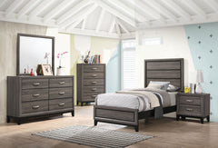 Best Furniture Outlet - Coaster - Watson Five-piece Twin Bedroom Set Grey Oak - 212421T-S5