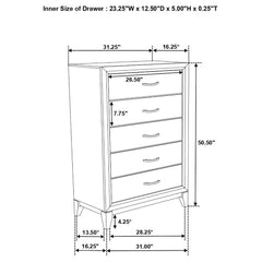 Watson 5-piece Twin Bedroom Set Grey Oak