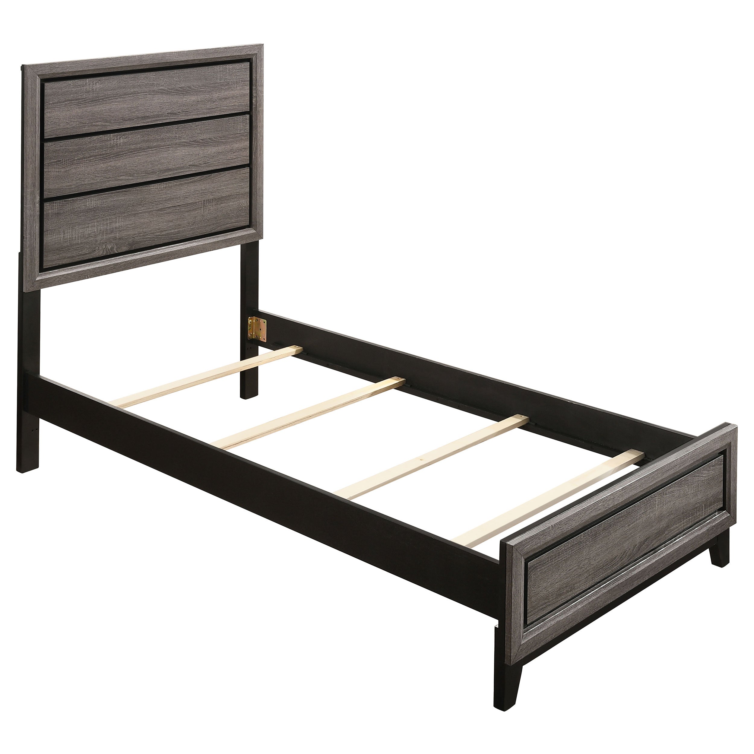 Best Furniture Outlet - Coaster - Watson Wood Twin Panel Bed Grey Oak - 212421T
