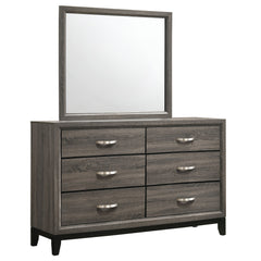 Best Furniture Outlet - Coaster - Watson 6-drawer Dresser with Mirror Grey Oak - 212423M