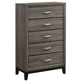 Best Furniture Outlet - Coaster - Watson 5-drawer Bedroom Chest Grey Oak - 212425