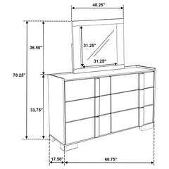 Hyland 6-drawer Dresser with Mirror Natural