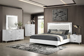 Best Furniture Outlet - Coaster - Cassia 5-piece Queen LED Bedroom Set White High Gloss - 215791Q-S5
