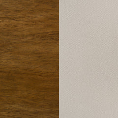 Adderley California King Wood Panel Bed Cream and Warm Brown