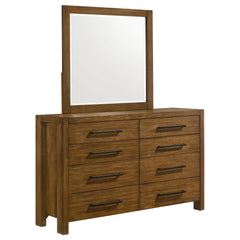 Best Furniture Outlet - Coaster - Adderley 8-drawer Bedroom Dresser and Mirror Warm Brown - 215853M