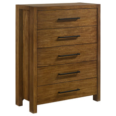 Best Furniture Outlet - Coaster - Adderley 5-drawer Bedroom Chest of Drawers Warm Brown - 215855