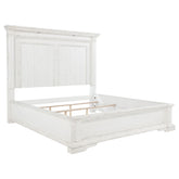 Best Furniture Outlet - Coaster - McKinney California King LED Light Panel Bed Vintage White - 215871KW